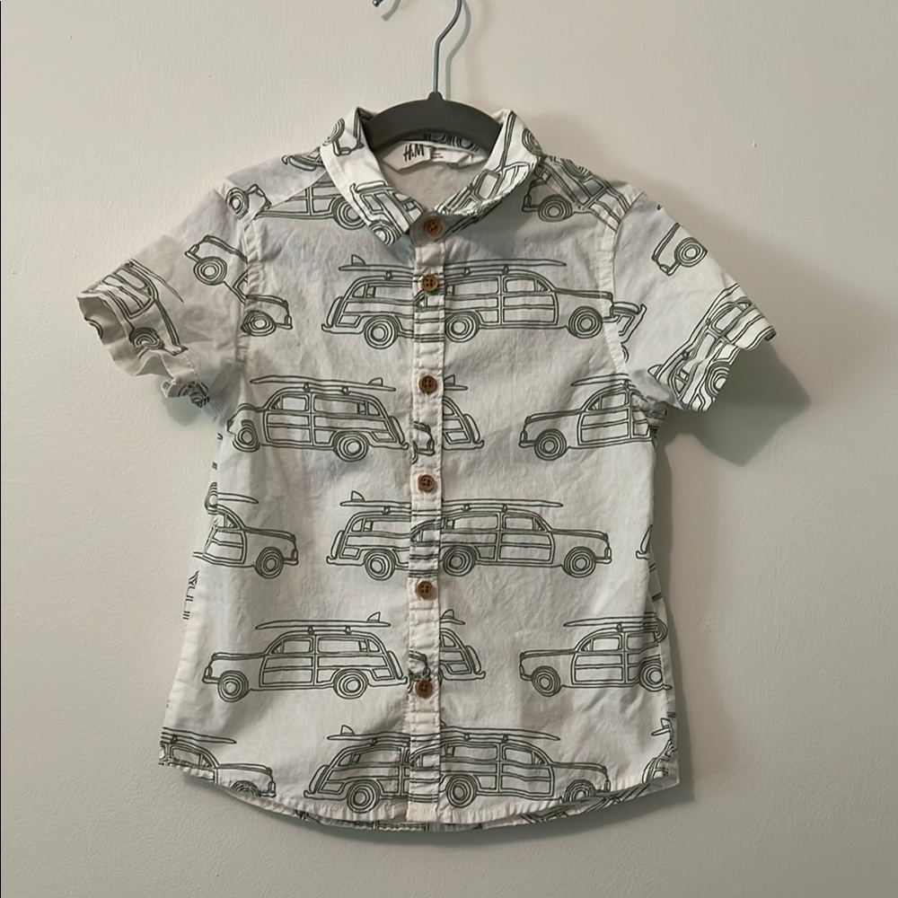 H&M Kids Car Print Shirt - White